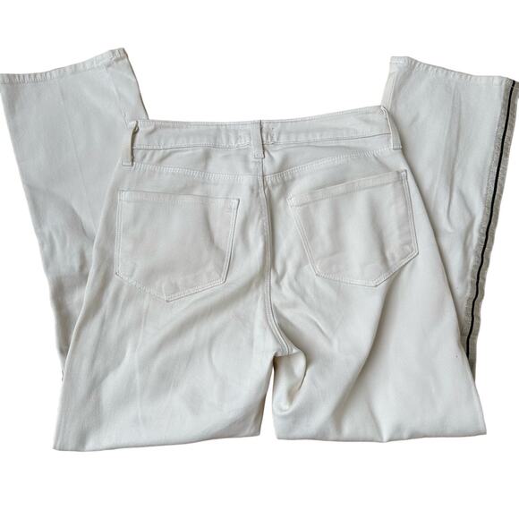 L'AGENCE Size 24 (US Size 0) Skinny Jeans - White with Metallic Side Stripe - Picture 2 of 10